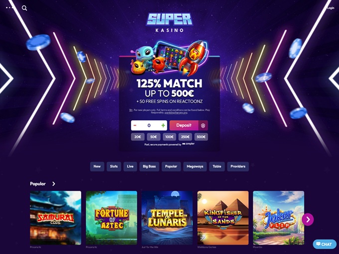 SuperKasino lobby