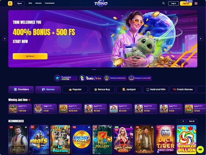 Trino Casino lobby