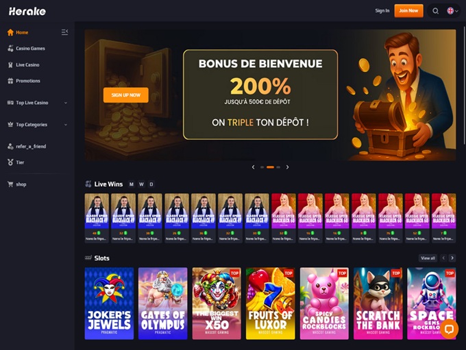 Herake Casino lobby