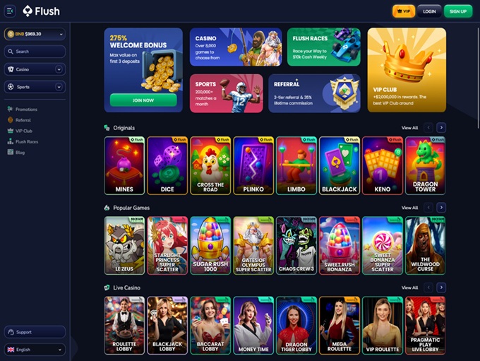 Flush Casino screenshot 1
