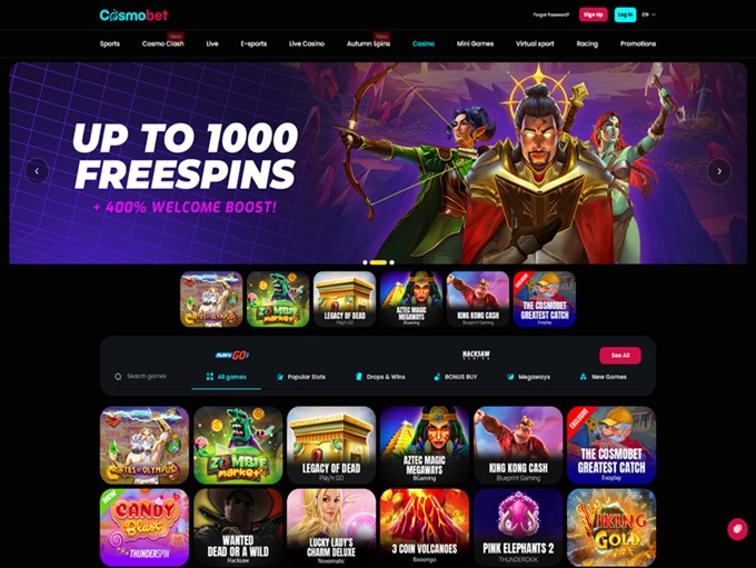 Cosmobet Casino screenshot 1