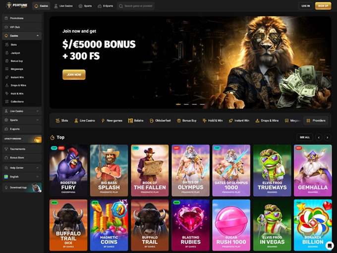 FortunePlay Casino lobby