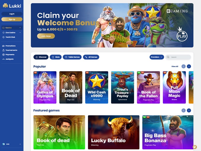Lukki Casino screenshot 1
