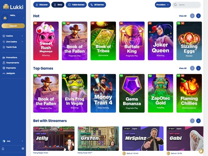 Lukki Casino screenshot 2