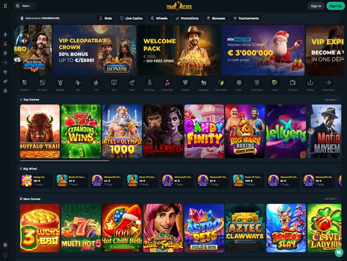 TombRiches Casino screenshot 1