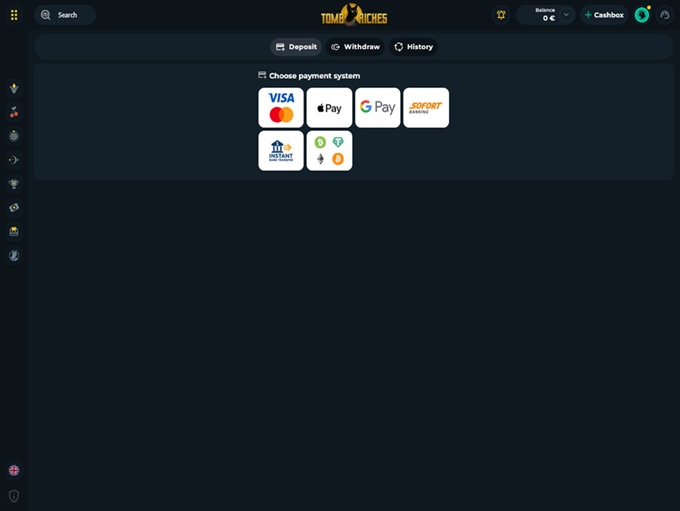 TombRiches Casino screenshot 3