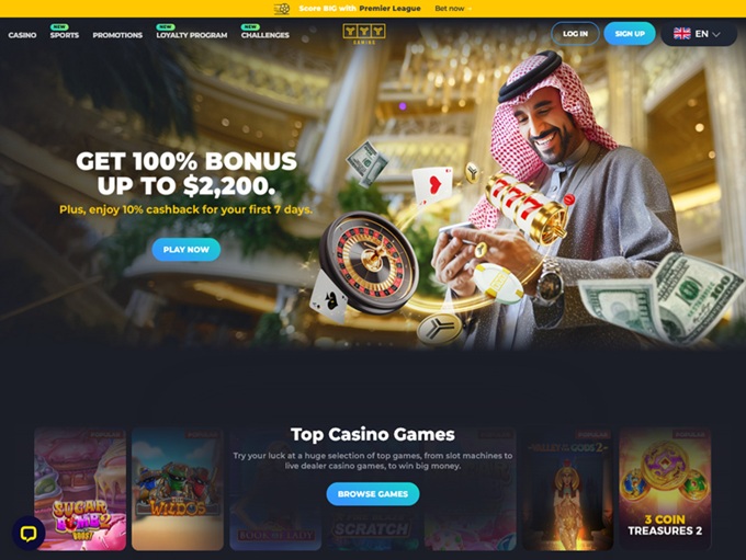 YYY Casino lobby