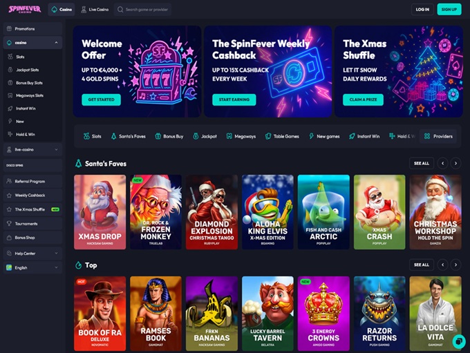 SpinFever Casino screenshot 1