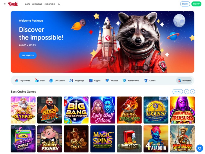 Rooli Casino screenshot 1