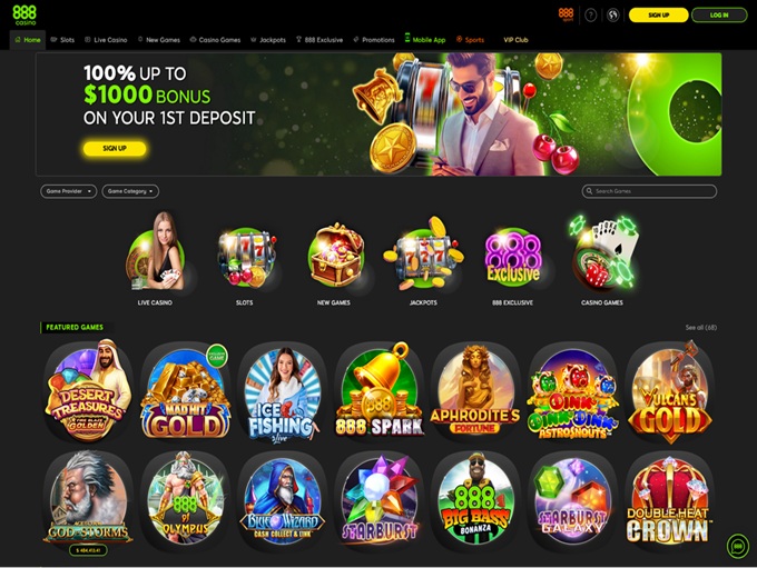888Arabic Casino screenshot 1