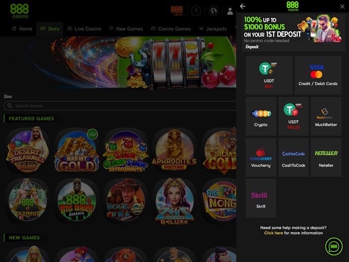 888Arabic Casino screenshot 3