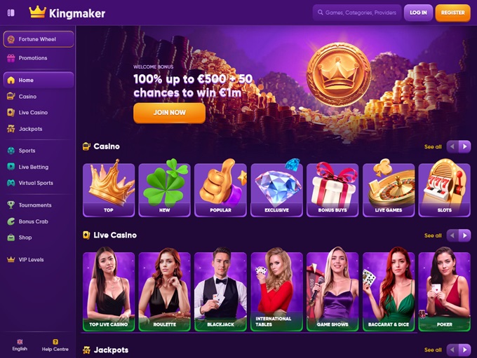 Kingmaker Casino screenshot 1