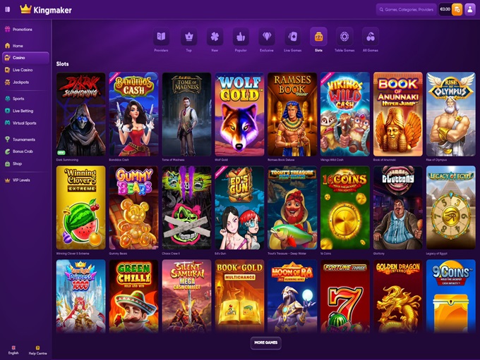 Kingmaker Casino screenshot 2
