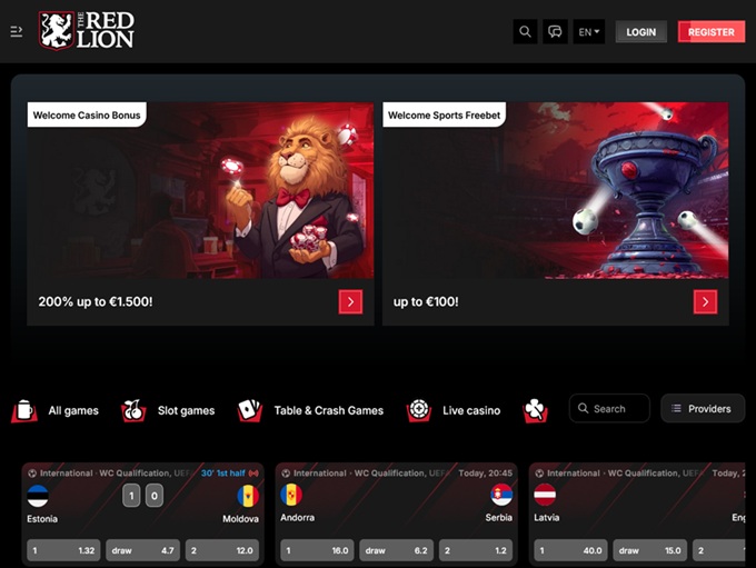 The Red Lion Casino screenshot 1