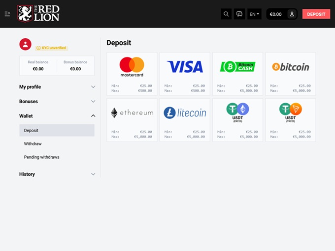 The Red Lion Casino screenshot 3