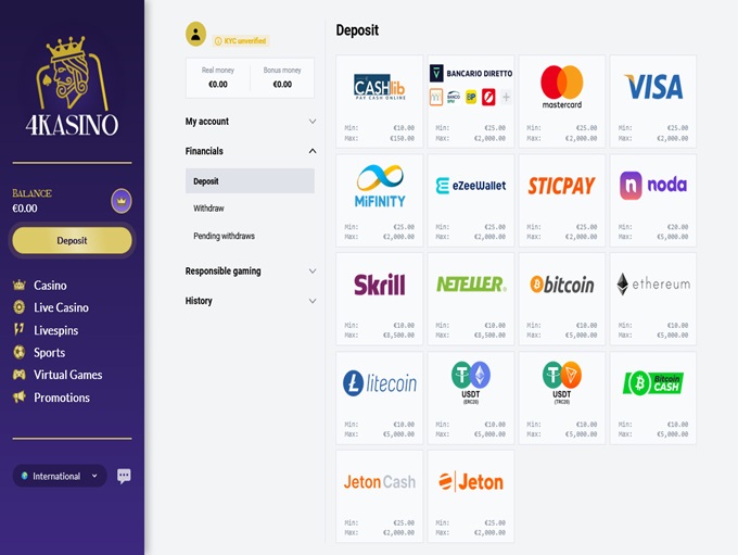 4Kasino screenshot 3