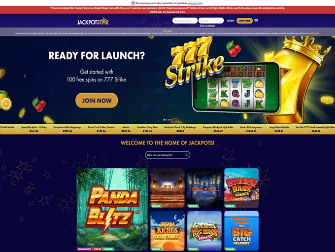 Jackpotstar Casino screenshot 1