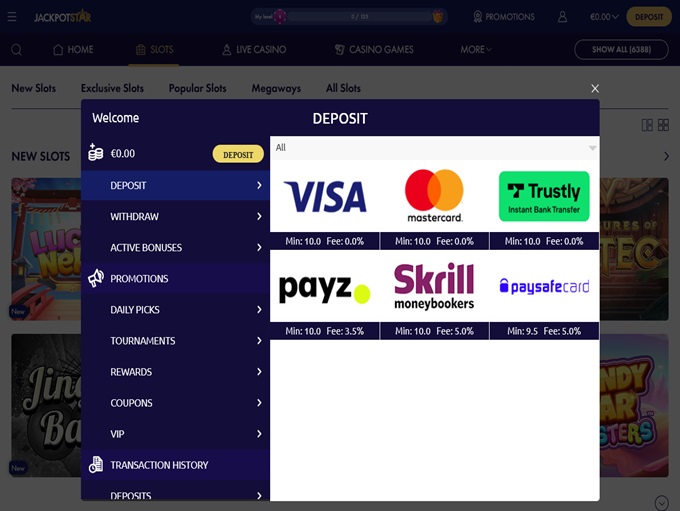 Jackpotstar Casino screenshot 3