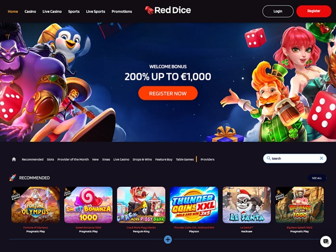 RedDice Casino lobby