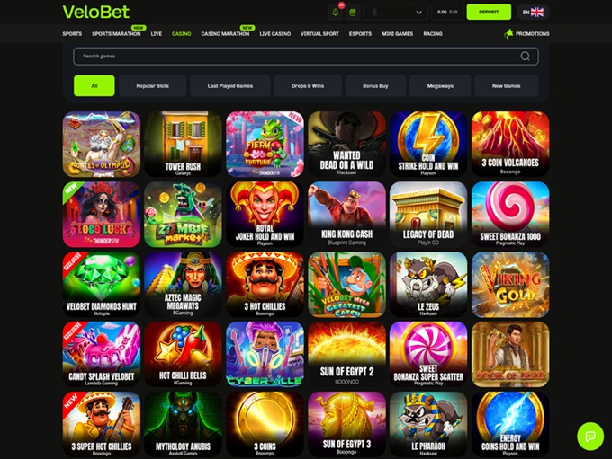 Velobet Casino screenshot 2