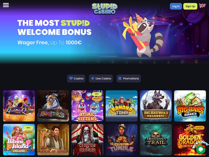 Stupid Casino lobby