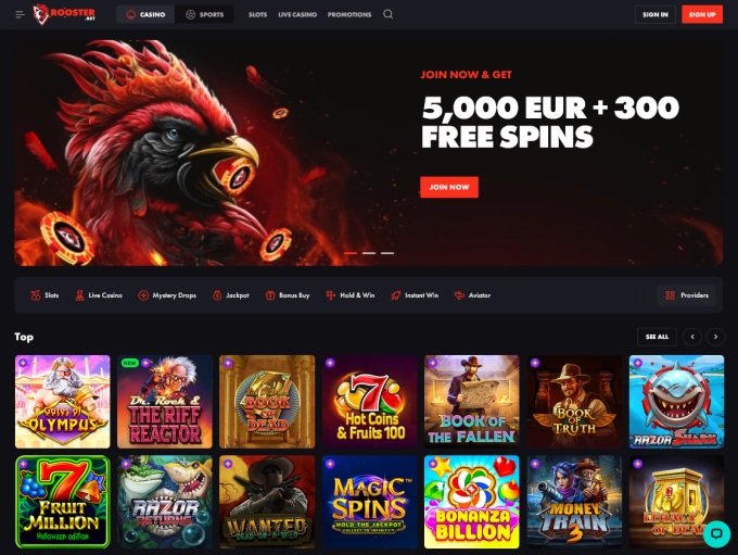 Rooster.bet Casino screenshot 1