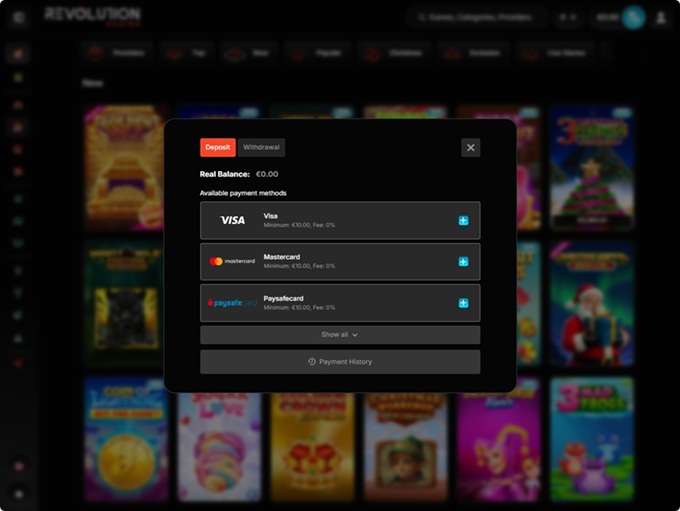 Revolution Casino screenshot 3