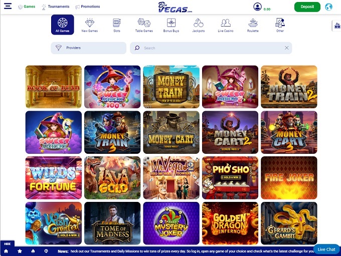BluVegas Casino screenshot 2