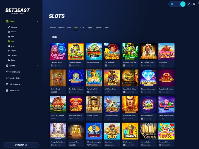BetBeast Casino screenshot 2
