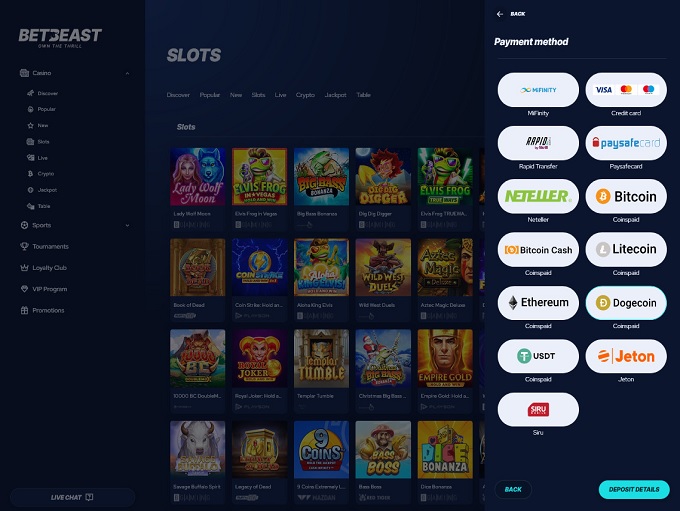 BetBeast Casino screenshot 3