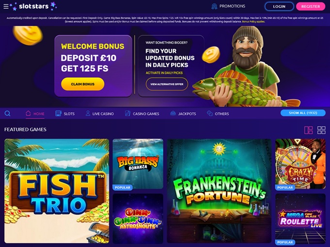 SlotStars lobby