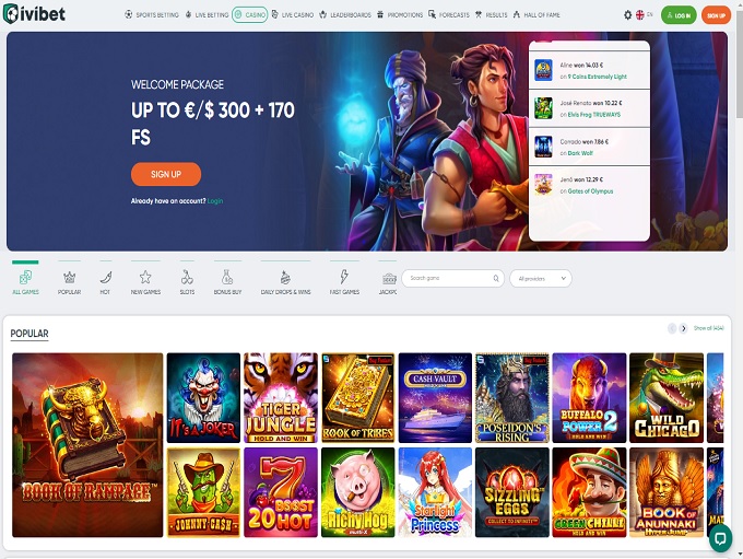 ivibet Casino lobby