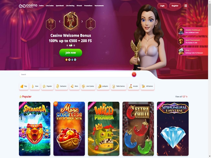 Casino Infinity lobby