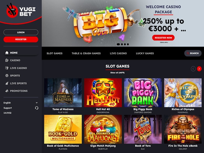 Yugibet Casino screenshot 1
