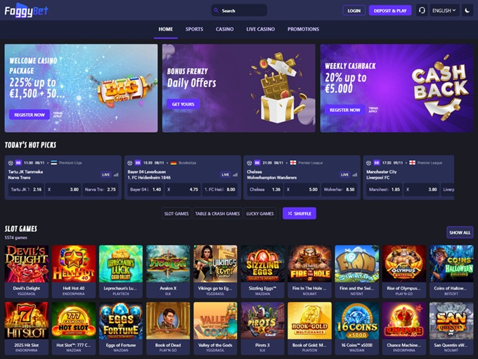 FoggyBet Casino screenshot 1