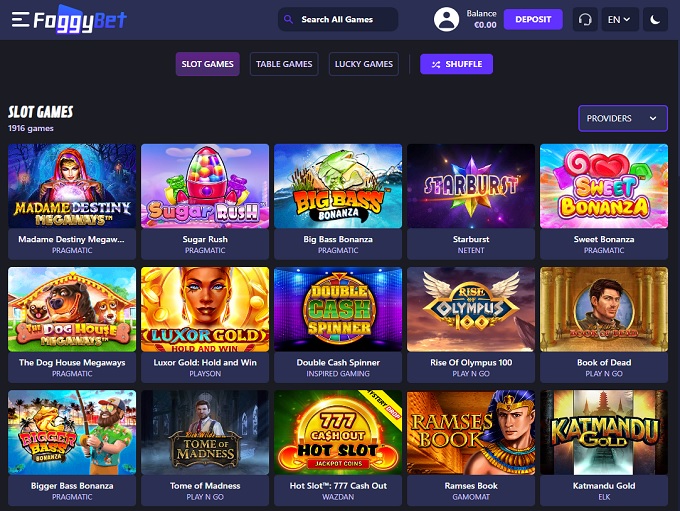 FoggyBet Casino screenshot 2