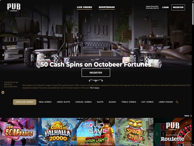 PUB Casino lobby
