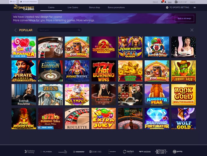 HornetBet Casino screenshot 2