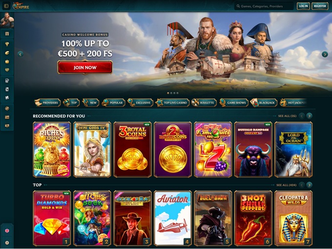 MyEmpire Casino lobby