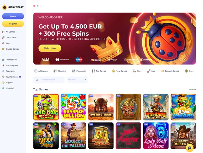 LuckyStart Casino screenshot 1