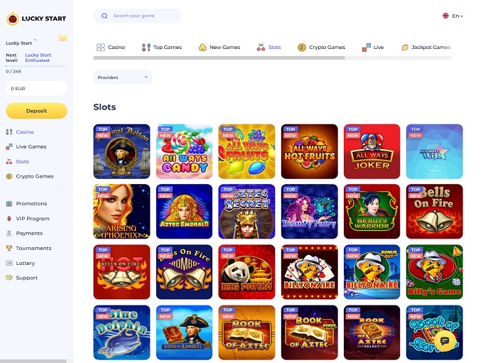 LuckyStart Casino screenshot 2