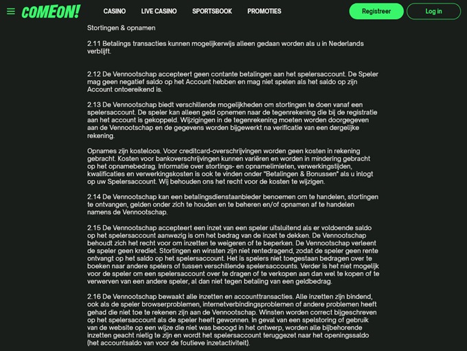 ComeOn.nl screenshot 3