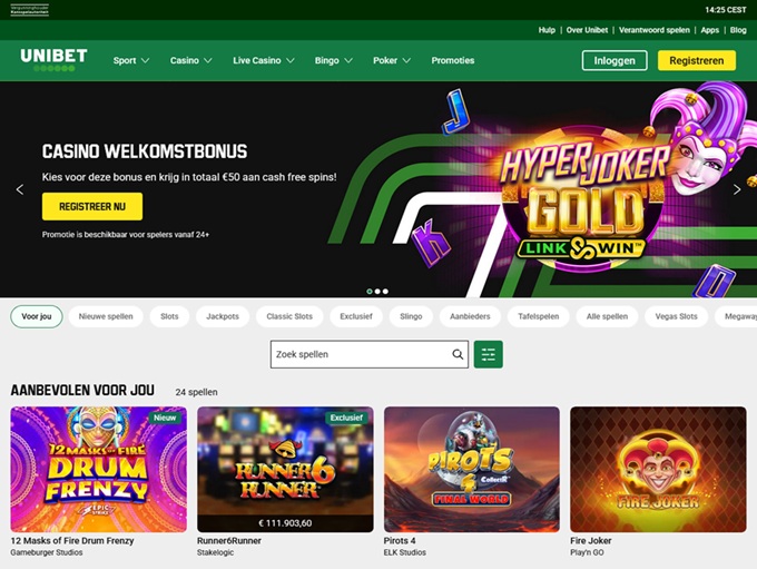 Unibet.nl lobby