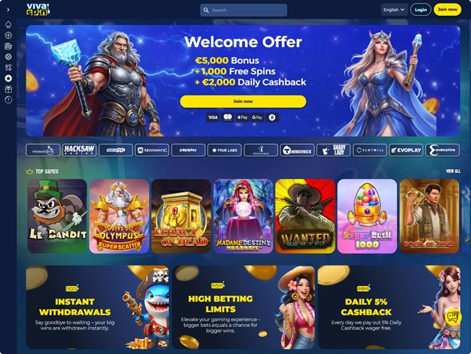 Vivaspin Casino screenshot 1