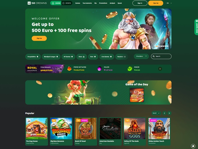 50 Crowns Casino lobby