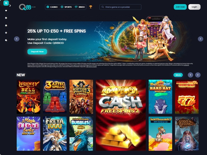 Q88Bets Casino lobby