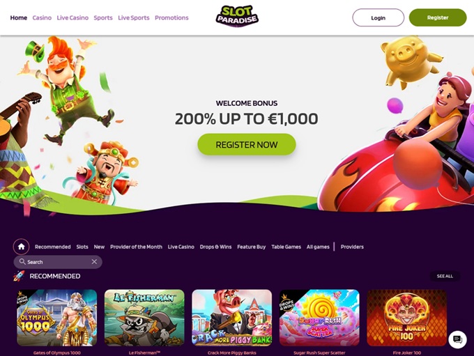 Slot Paradise Casino lobby