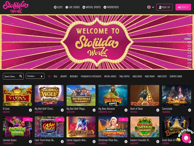 Slotilda World Casino lobby
