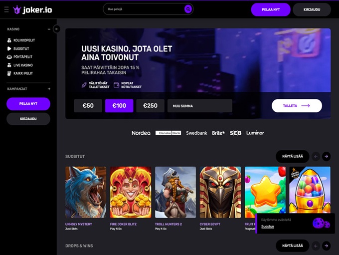 joker.io Casino screenshot 1