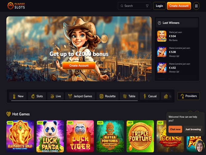 Dundeeslots Casino screenshot 1